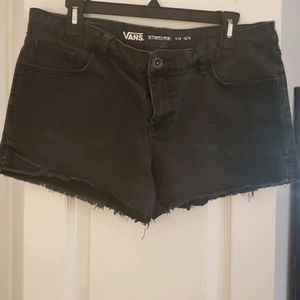Vans black destroyed cut off shorts